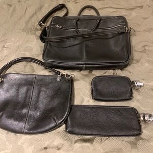 Latico leather commuter/travel set